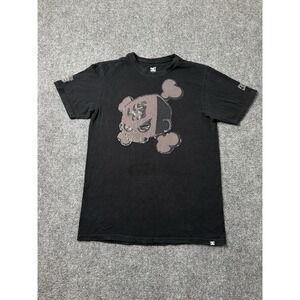 Mens T Shirt DC Slim Fit Black Skull Graphic Logo, Size M